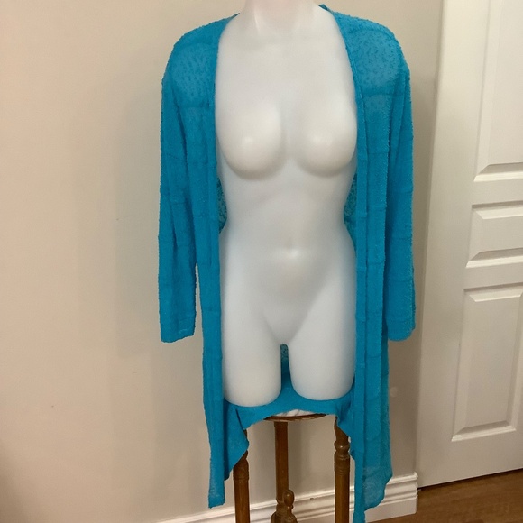 Papa Turquoise long cardigan S/M 34/35 bust Excellent condition - Picture 7 of 8
